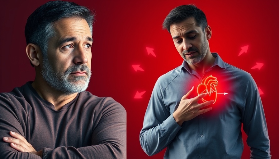 Signs of Iodine Deficiency: Concerned man and heart pain in medical-themed scene.
