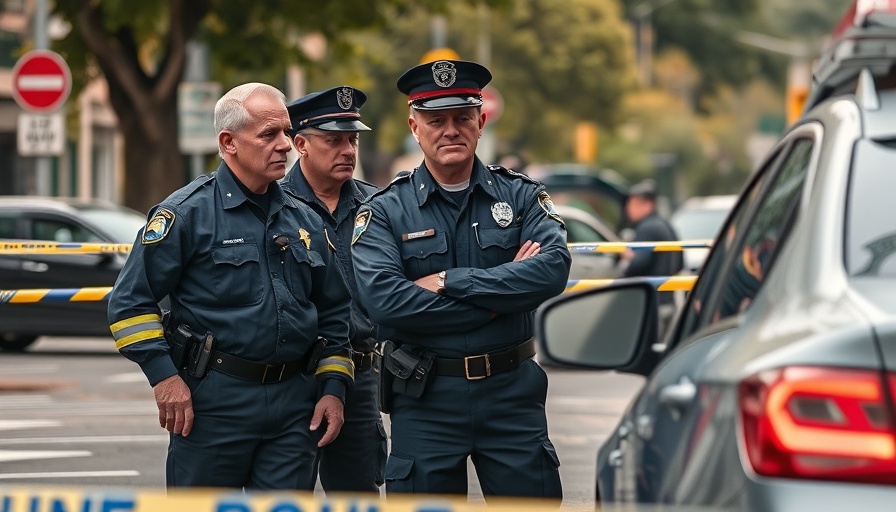 Officials assess accident scene in NYC, somber expressions.