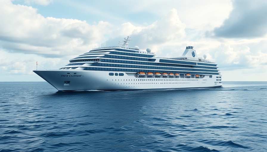 Princess Cruises ship on a calm ocean under a cloudy sky.