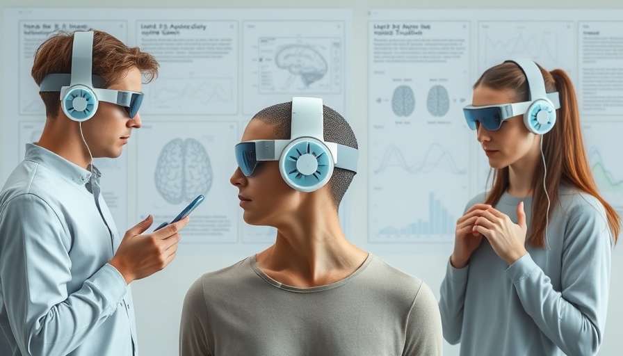 Advanced wearable brain stimulation device worn by user, diagram included.