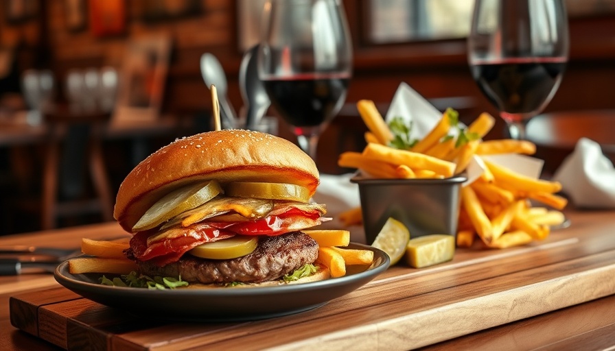 Gourmet burger and fries in Dallas dining scene, March 2025.