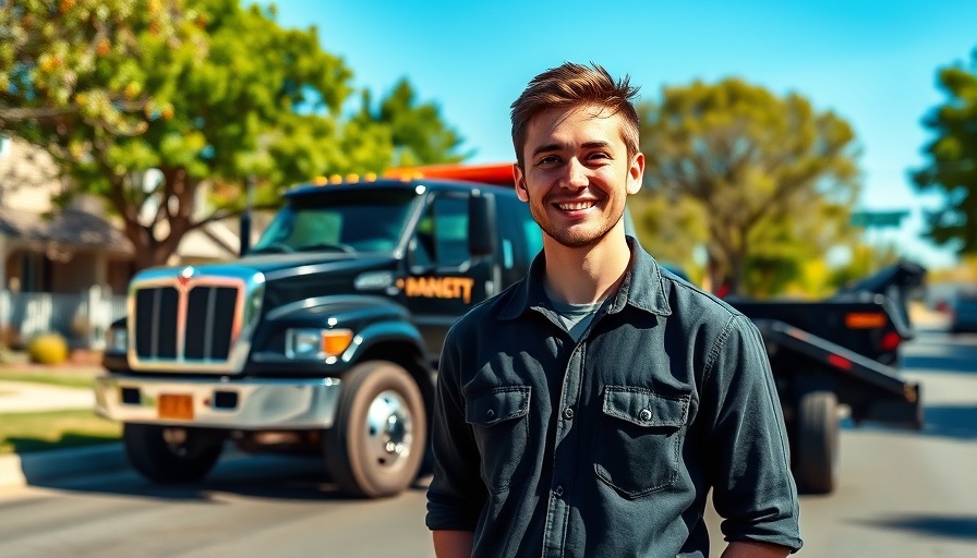 San Antonio breaking news: Young man next to tow truck on sunny day.