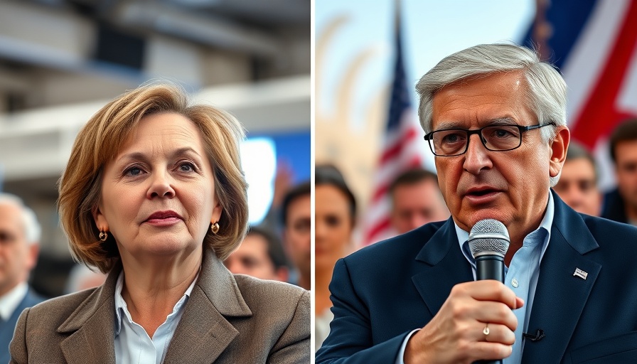 National news story highlighting two individuals at political events.