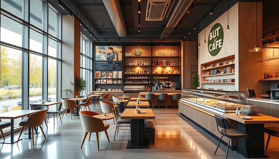 Modern San Antonio business café interior with elegant design.