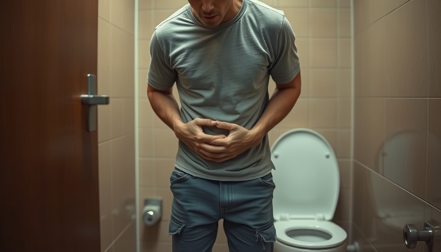 Traveler urgently needing a restroom.