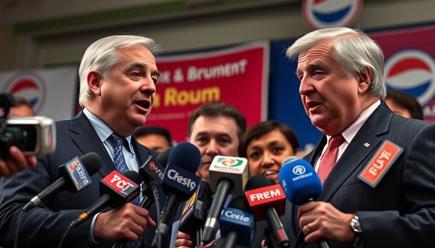 Florida political dynamics: two politicians in lively discussion.