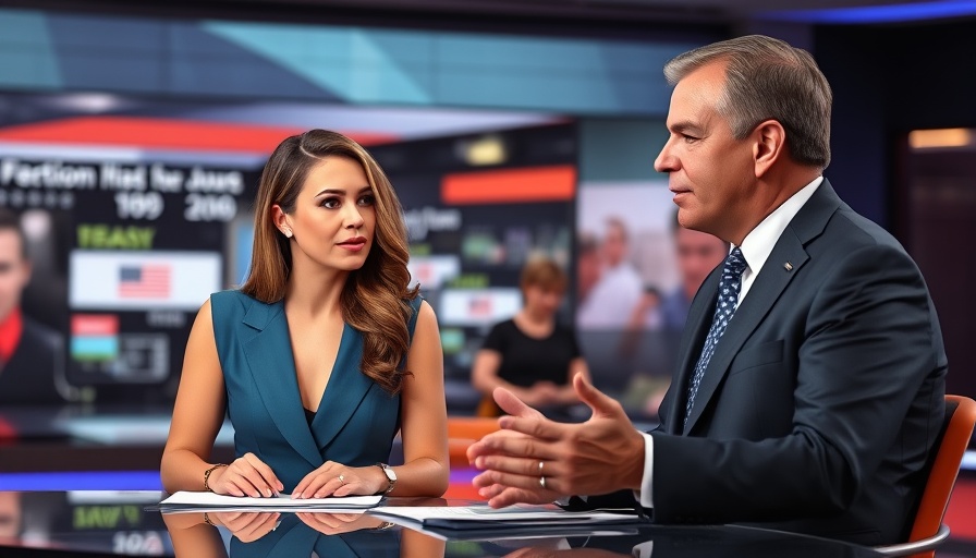 News anchors discuss election results on live TV with captions.