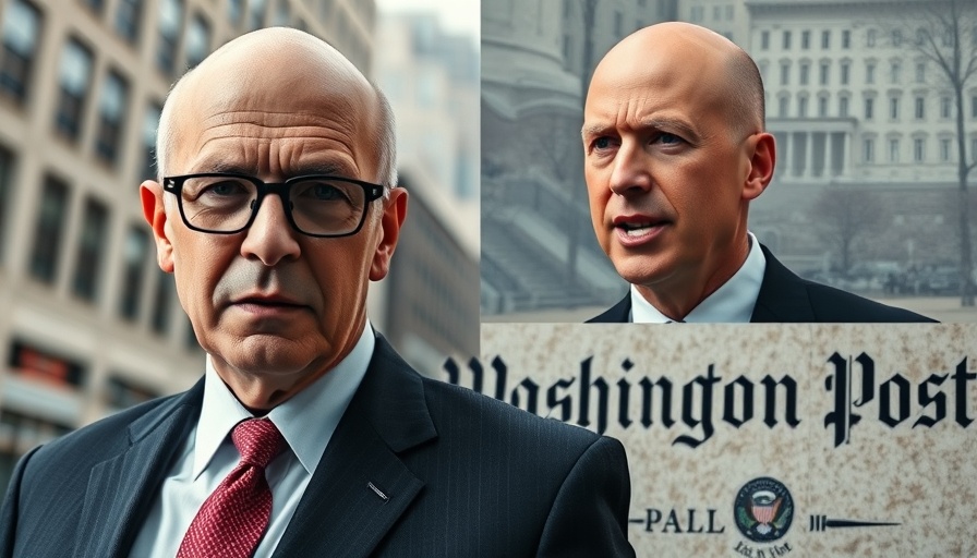 Editorial changes at The Washington Post with two men and logo collage.