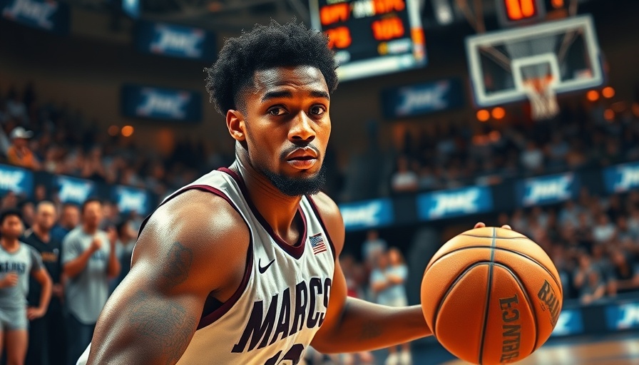 Basketball player focuses intensely in March Madness action