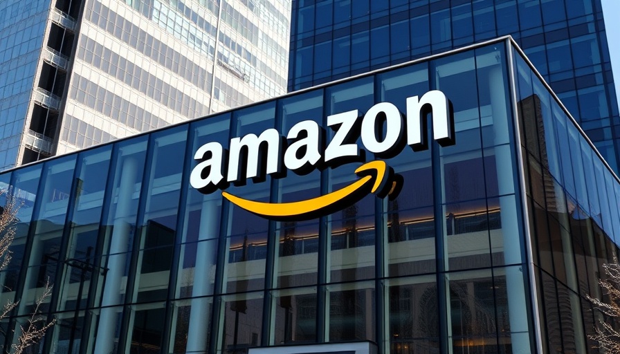 Amazon logo on modern building facade, related to Amazon bid for TikTok