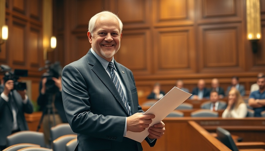 Professional man smiling in a formal setting, embodying health and wellness.