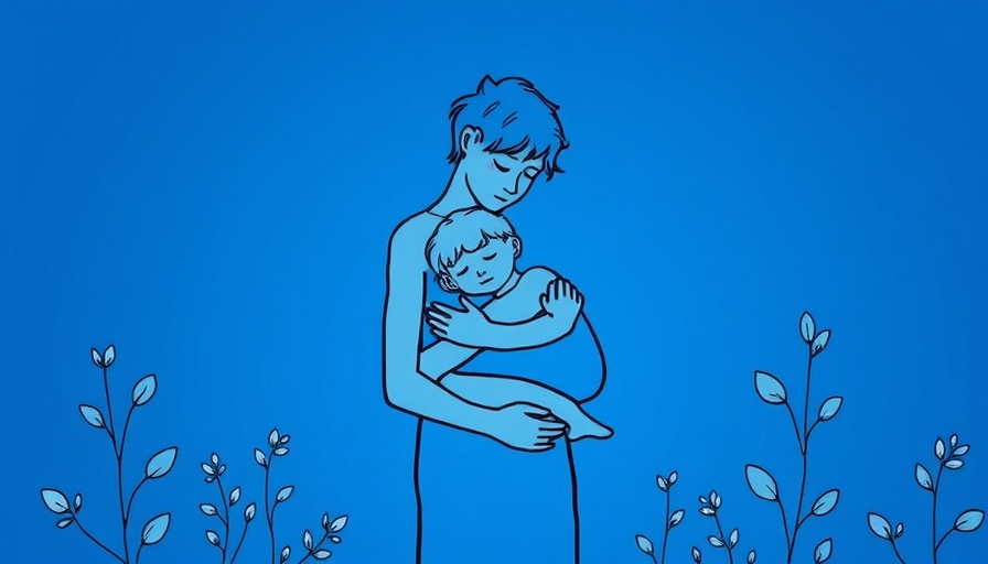 Symbolic artwork of reparenting your inner child with abstract figures.