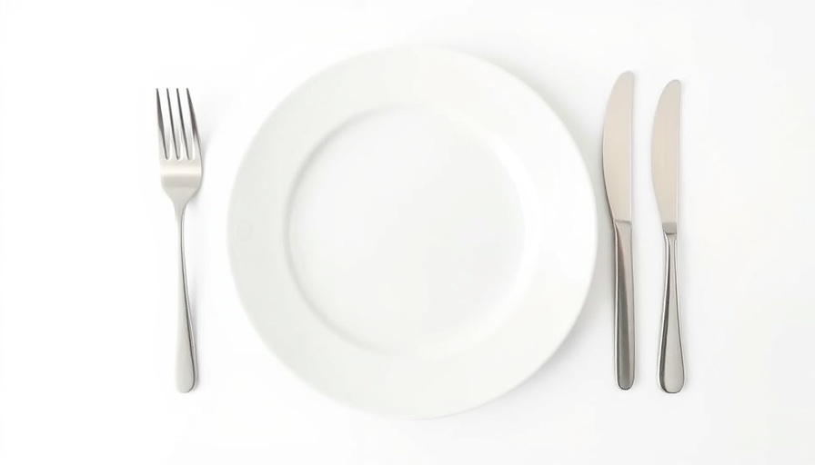 Empty plate and cutlery signify fasting concept on immune system.