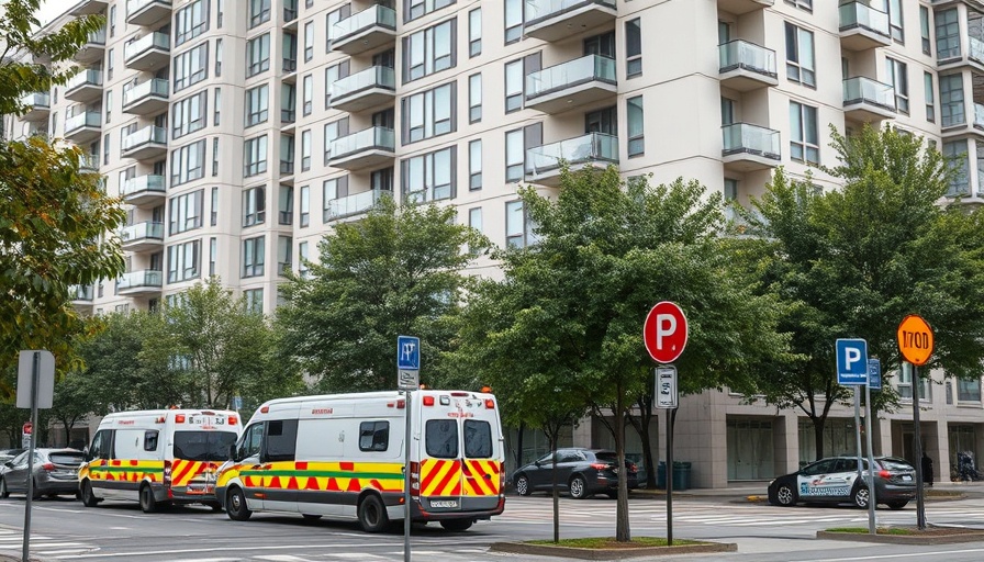 Emergency vehicles at Victoria Plaza amid San Antonio crime news today.