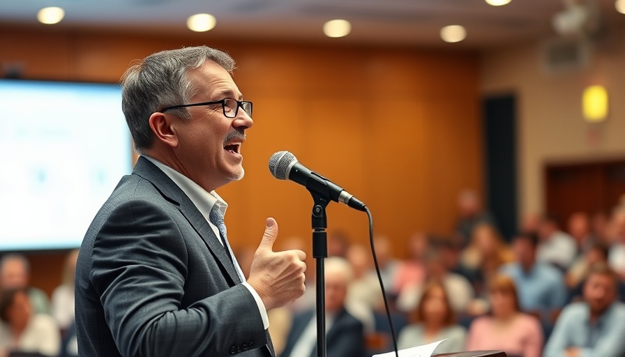 A passionate speaker at a conference discusses transgender athletes in women's sports.