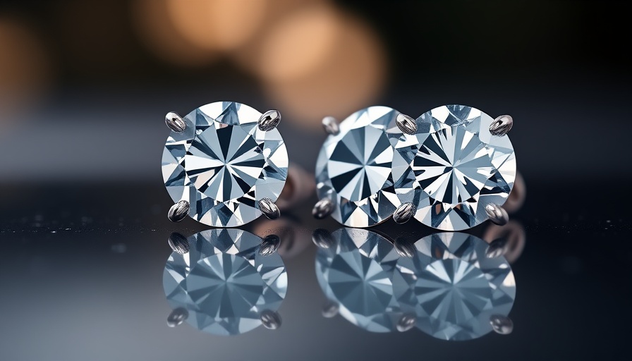 Close-up of diamond earrings symbolizing clarity and wellness.