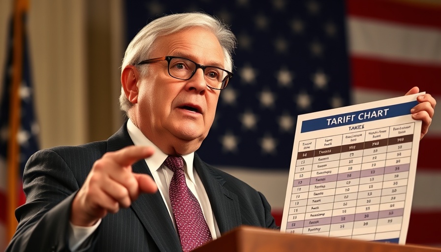 US news on tariffs impact with man discussing reciprocal tariffs.