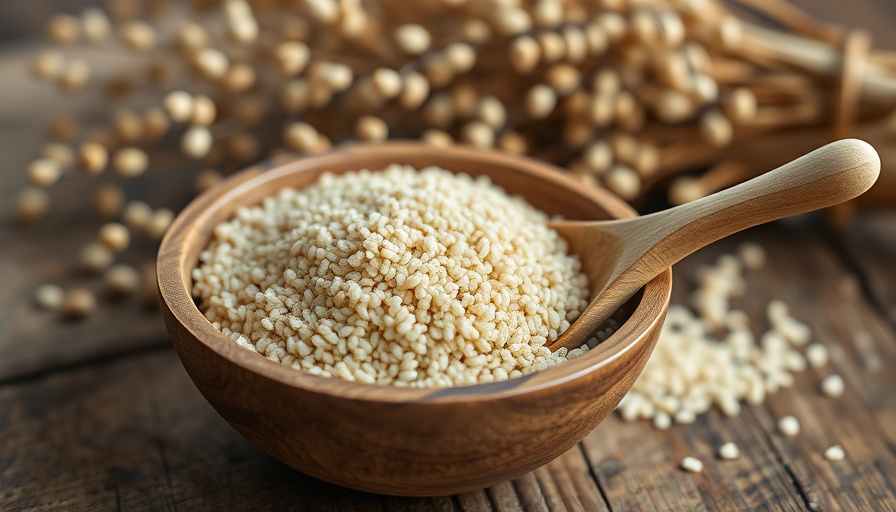 Simple quinoa side recipes displayed with raw quinoa in wooden bowl.