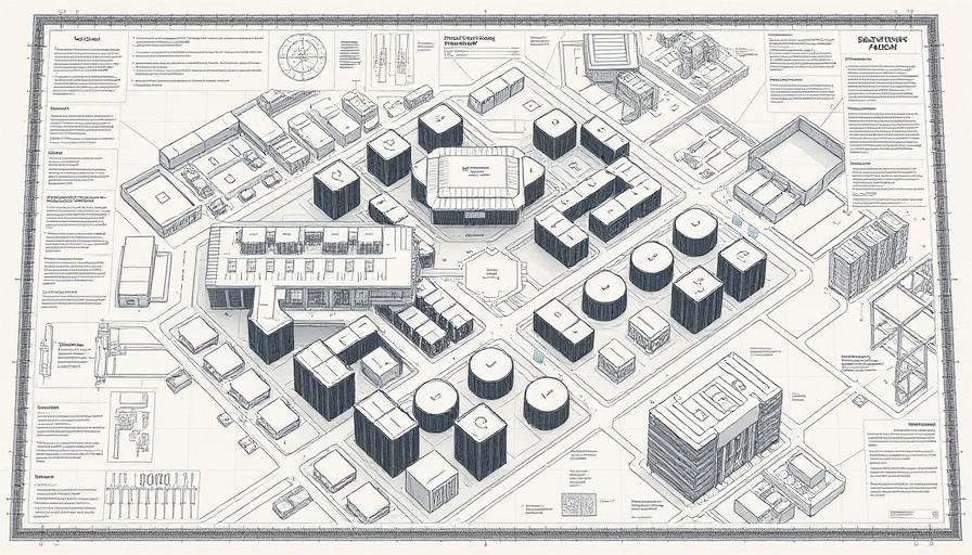 Blueprint of Fort Worth tax breaks data center campus layout.