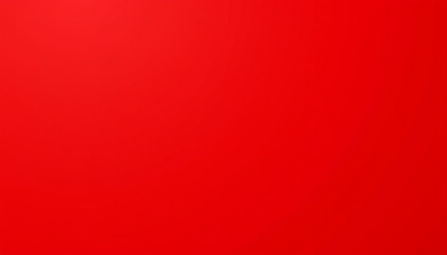 Solid red color background, minimalist design.