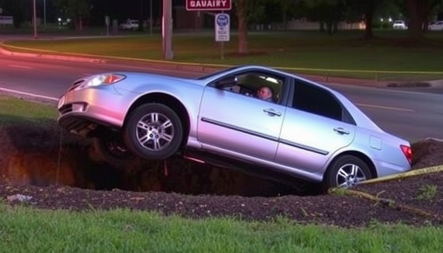 Dallas driver hospitalized after vehicle falls into sinkhole