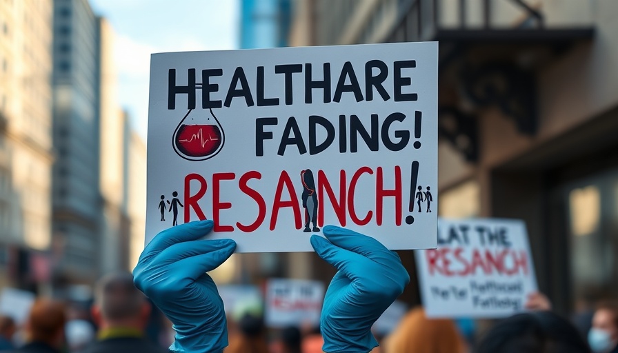 Protest sign on NIH funding cap decision.