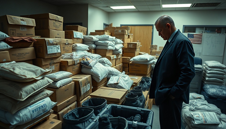 Confiscated items in room during inspection related to seize illegal migrants property.