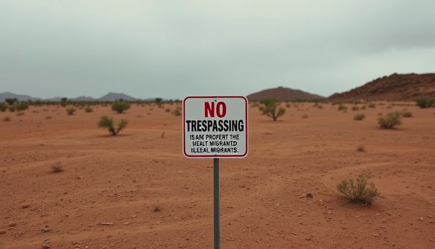 U.S. government property seizure sign on barren lot
