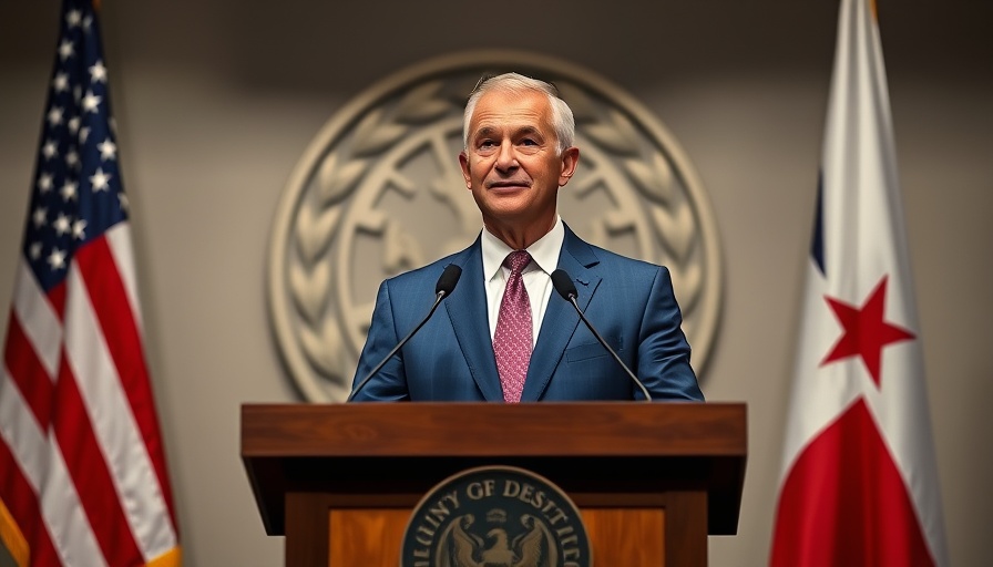 US-Panama conference speaker discussing warships' Panama Canal deal.