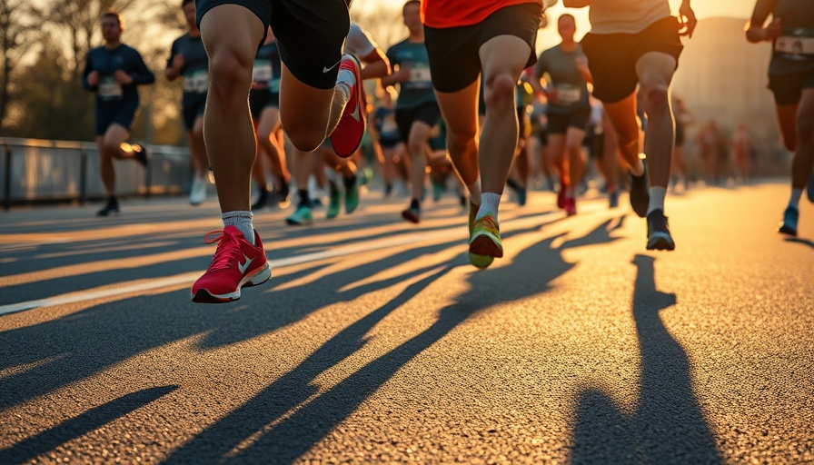 San Antonio Marathon courses with runners in vibrant shoes on the road.