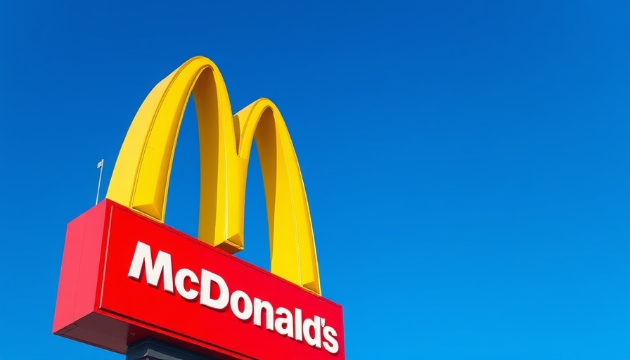McDonald's sign with blue sky backdrop, Florida McDonald's worker context.