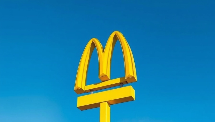 McDonald's sign under clear blue sky.