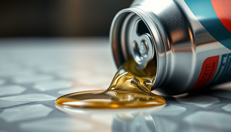 Spilled beer can reflecting light, representing San Antonio business.