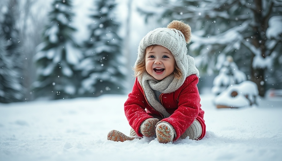 Europe's population adapting to cold, young child in snow.