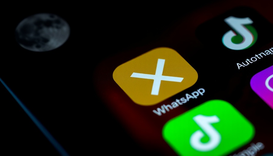 App icons on smartphone screen