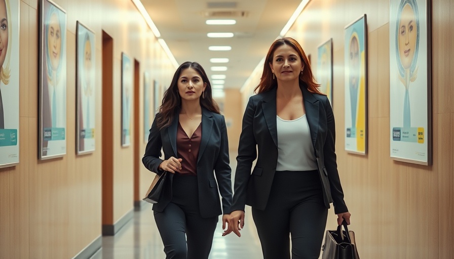 Confident businesswomen in office hallway for Hacks Season 4 on Max