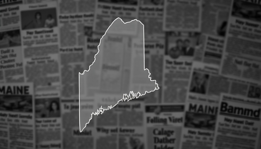Map of Maine outline over vintage newspapers, transgender athletes debate.