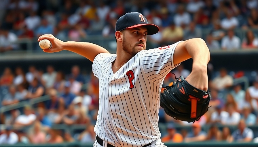 Baseball pitcher mid-throw in stadium, Braves and Rays rocky starts