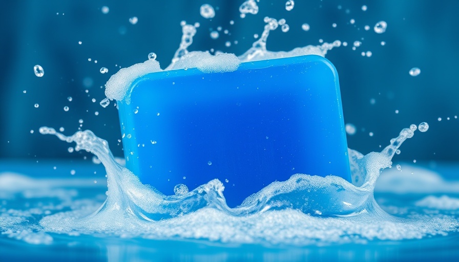 Blue soap bar with suds responds to hygiene comments.