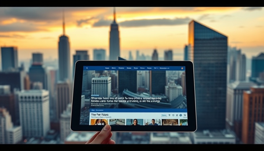 Cityscape showing digital news headline, Austin news