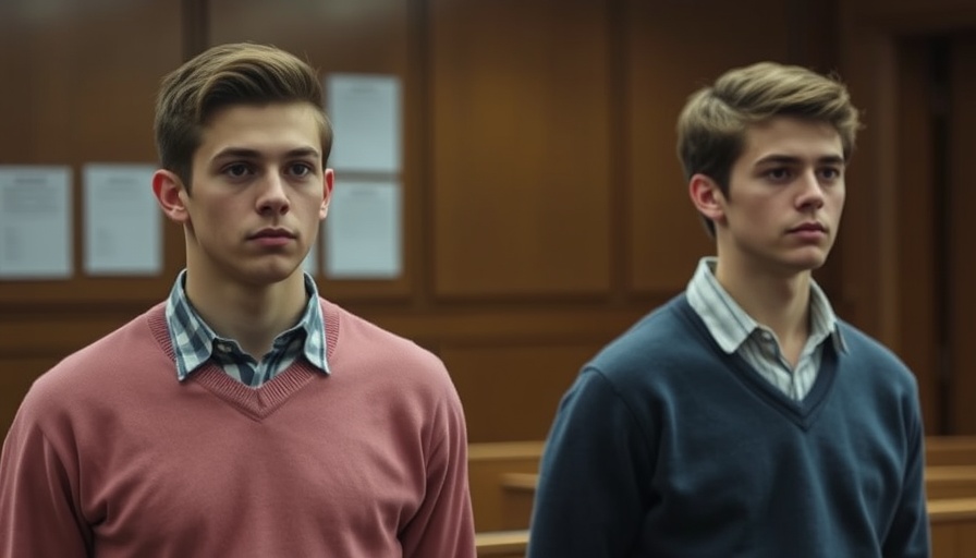 Menendez brothers resentencing hearing image, serious expressions in courtroom.