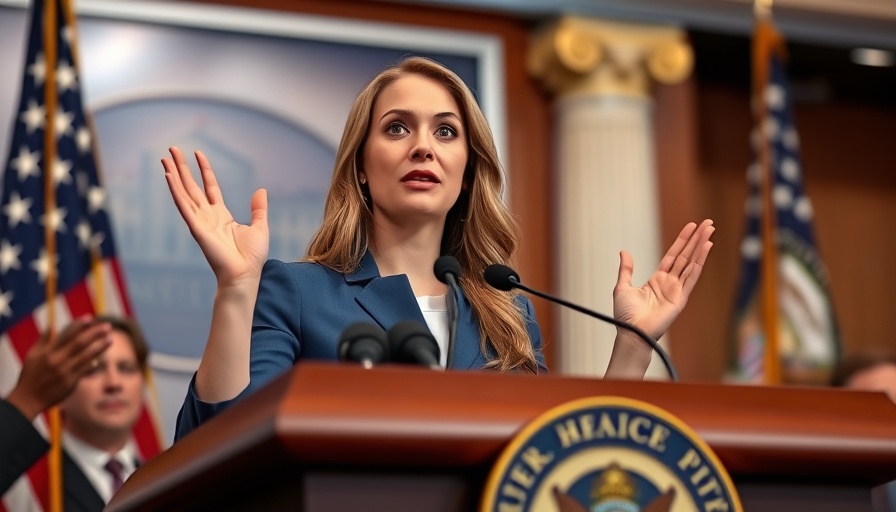 Karoline Leavitt at a press briefing with reporters.