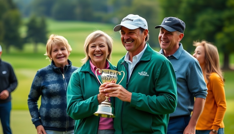 Rory McIlroy Masters Win celebration with family on golf course.