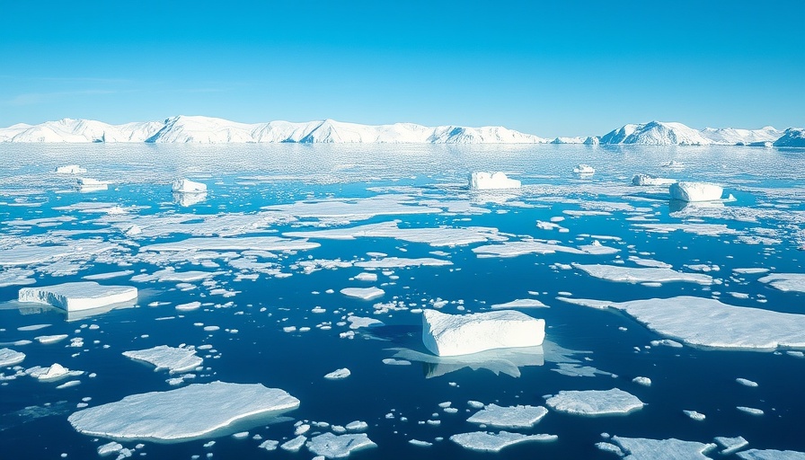 Greenland's icy waters and mountains, symbolizing 'Greenland open for business'.