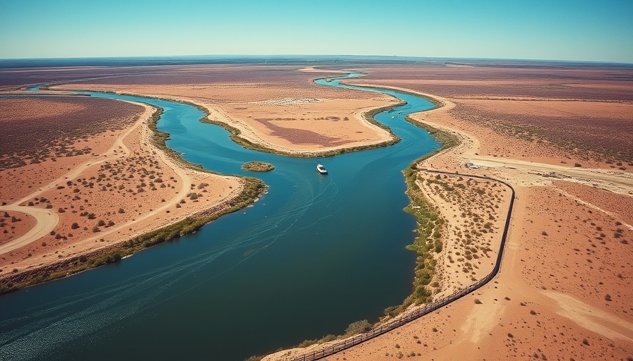 Aerial view of Rio Grande symbolizing Texas border security policies.