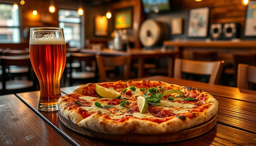 San Antonio breweries scene with pizza and craft beer