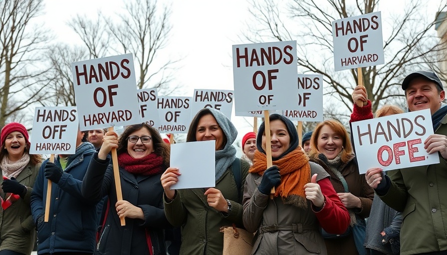 Harvard University's Anti-Semitism Challenge protest with demonstrators holding signs.