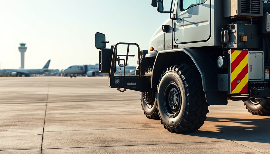 DFW Airport maintenance vehicle near tower, airport ranking scene.