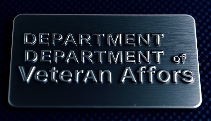 Close-up VA logo with textured background for VA contract salary survey analysis.