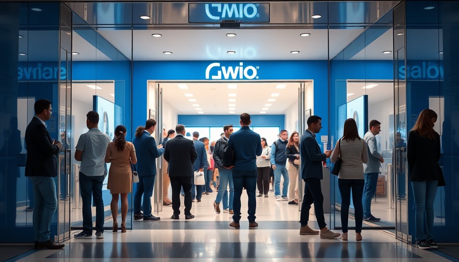 San Antonio business interior with company logo and people.